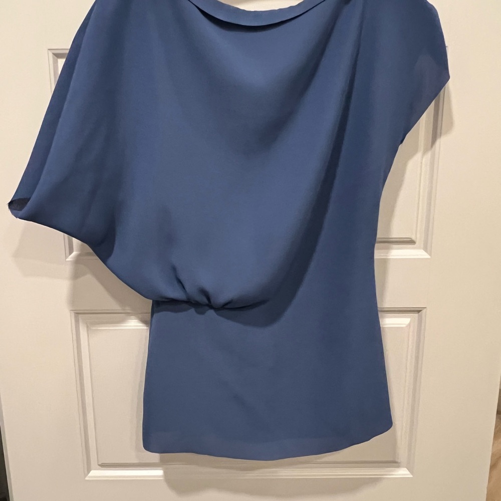 Reiss - Asymmetric Blue Blouse - Size 0. Perfect condition.